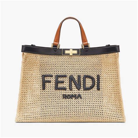 fendi peekaboo raffia